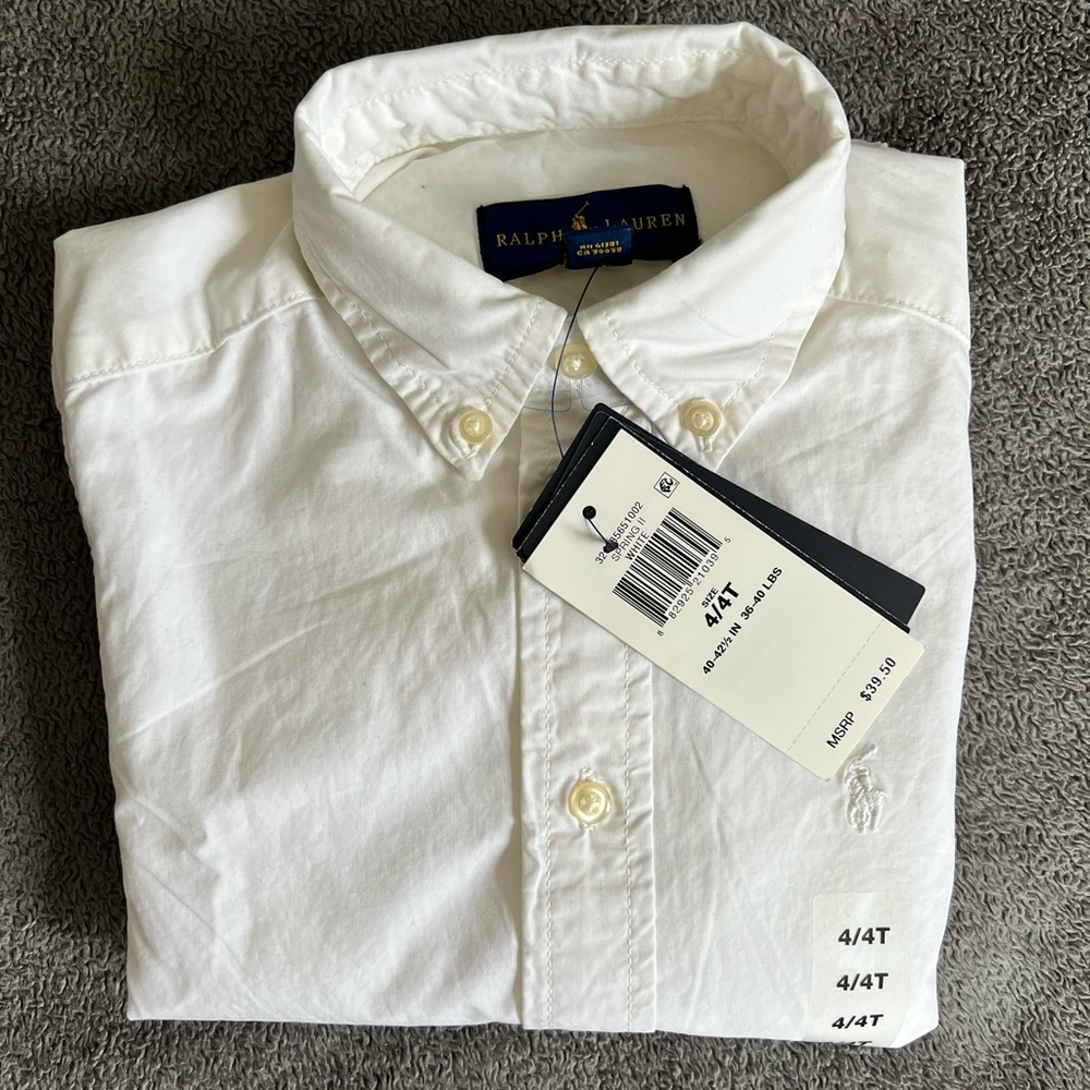 Ralph Lauren white button down Oxford